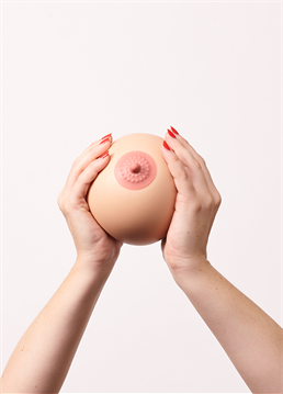 Relieve stress and tension by grabbing the Giant Breast.. Avoid jail time and touch your very own boob.. Perfect for a friend who's a bit boob mad.. Also ideal for anyone completely stressed out.. Too indiscreet to squeeze your own boob at work? Too illegal to squeeze someone else's? Look no further than this Giant Breast for the ultimate stress relief. This ultra soft boob is the ideal companion at your work desk for when the day is getting too much and you just need that breast to grab or even that nipple to tweak. Whether you're trying to be mindful and calm yourself or pretending it's your bosses head your squeezing, this durable boob will work wonders for you. Be sure to get it as a gift for someone who needs to chill out more, or just a real boob enthusiast. Cards and gifts are sent separately. View our Delivery page for more details on Gift processing and delivery times.
